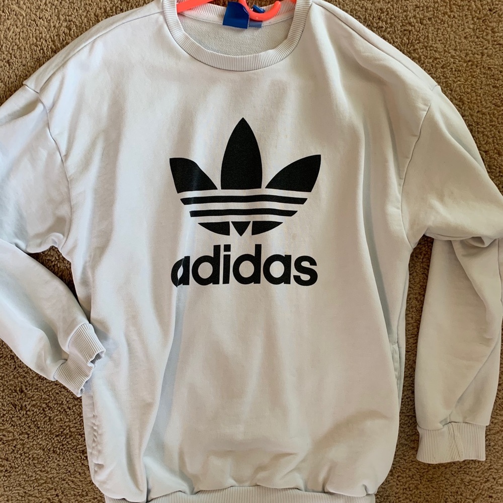Adidas trefoil crew neck with pockets